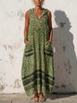 Full Size Sleeveless Hooded Leopard Print Maxi Dress with Pockets Plus Size