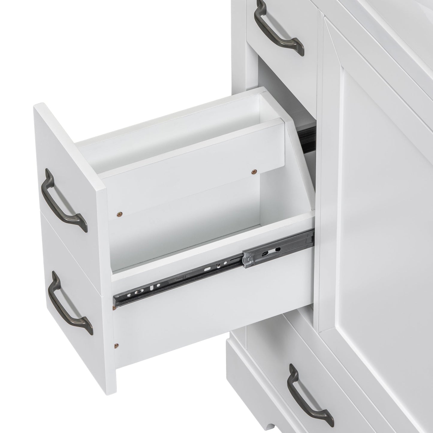 36' Bathroom Vanity with Sink Combo, Six Drawers, Multi-Functional Drawer Div...
