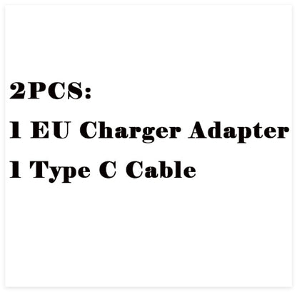 Black Fast Charging Cable Charger Adapter