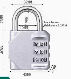 Mechanical combination lock-medium-black