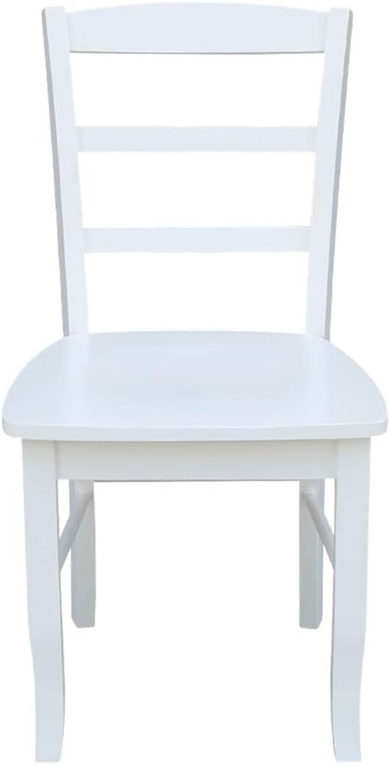 Madrid Ladderback Dining Chairs Set Of Two White Finish