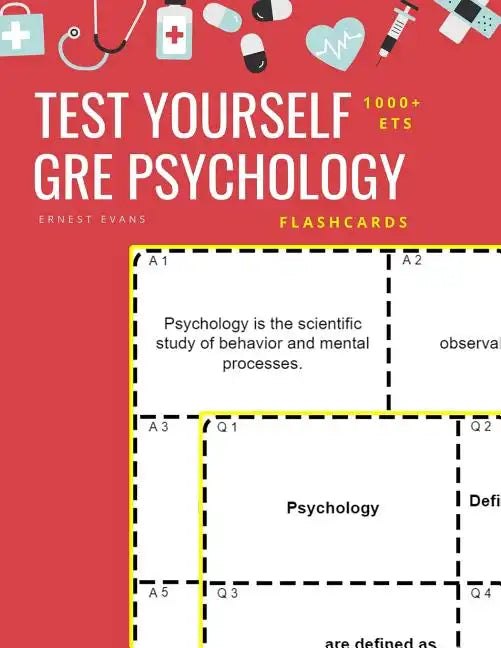 Test Yourself 1000+ ETS GRE Psychology Flashcards: Study ETS GRE general Psychology test prep flash cards book - Paperback