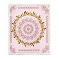 Chinese Floral Flannel Blanket – Soft Printed Throw in Multiple Sizes