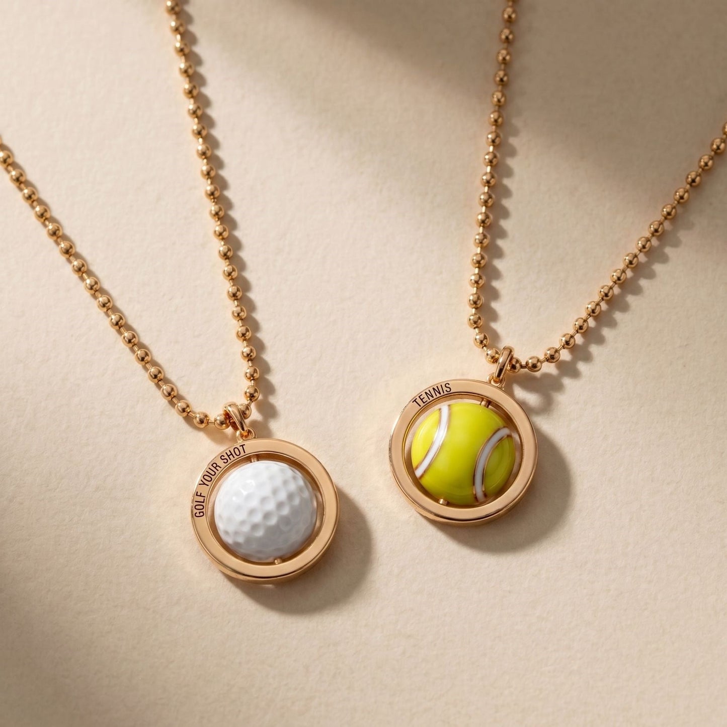 Football And Tennis Pendant Necklace For Women