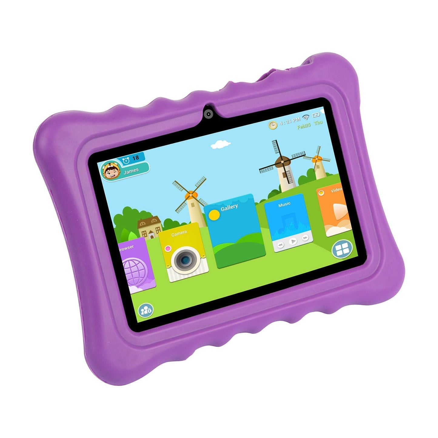 Shock-resistant Silicone Snap-on Case with Stand for 7Ó Tablets