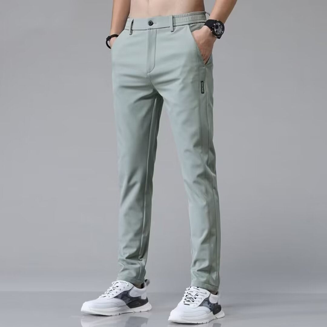 Straight-leg Mens Trousers Loose-fit And Casual