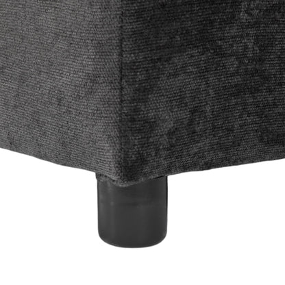 Sectional Sofa U-Shape Modular Chenille Black 5-Seat USB Ports 86.6x61.4 In