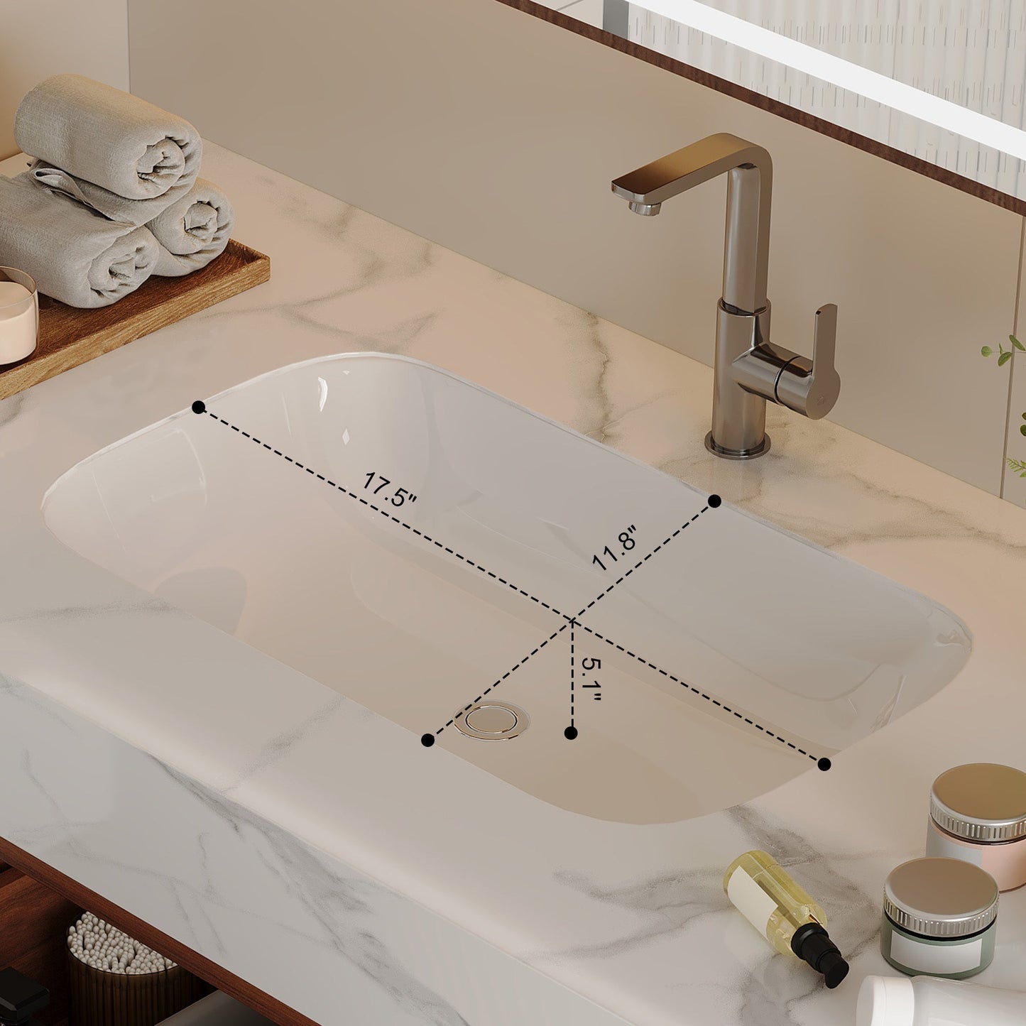 39.4 '' Floating Bathroom Vanity with Ceramic sink,Wall Mounted Vanity 2 Soft...