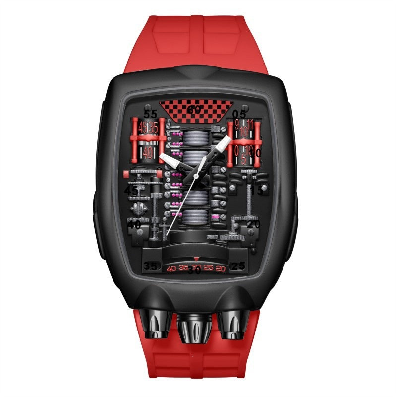 Engine Movement Mens Watch Brand Quartz Watch Fashionable And Distinctive
