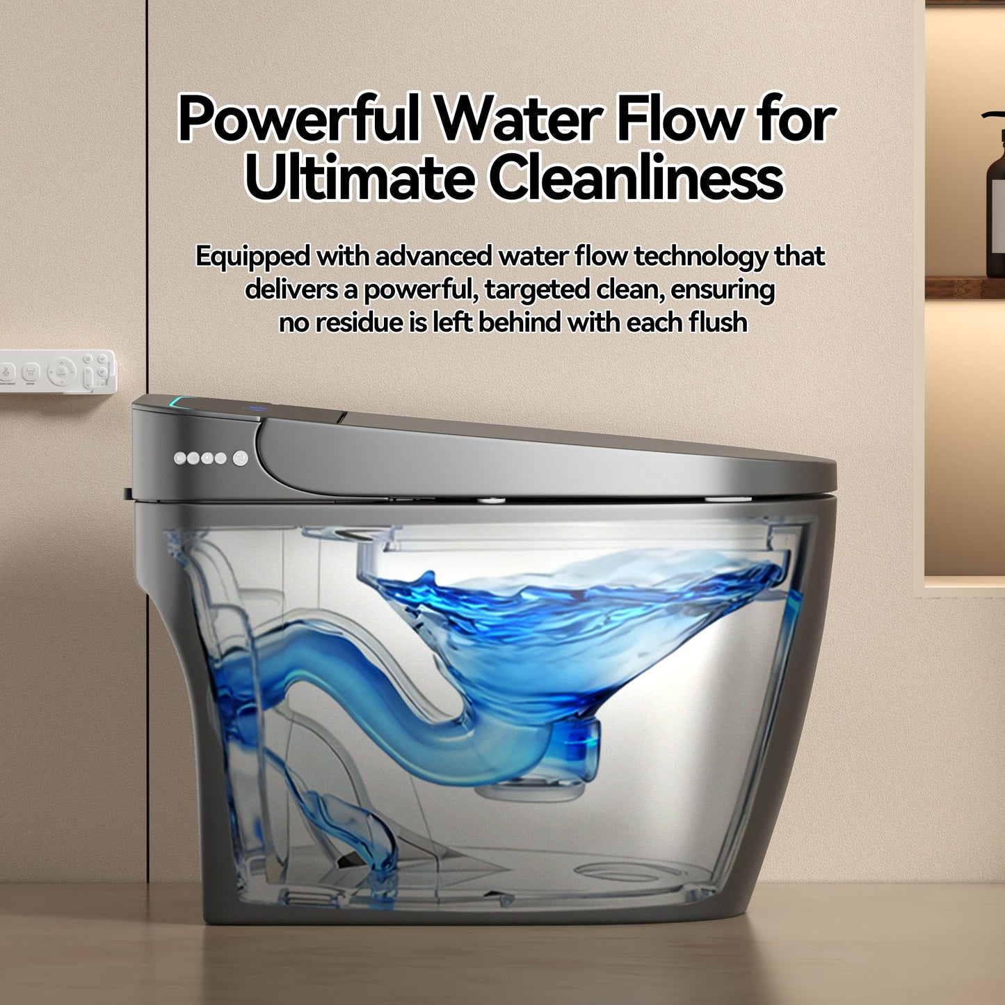 Unique Smart Toile,  One Piece Toilet with Bidet Built In,Intelligent Toilet ...