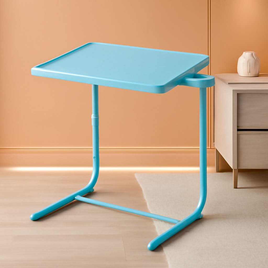 Adjustable TV Tray Table Azure With 6 Height 3 Tilt Angles