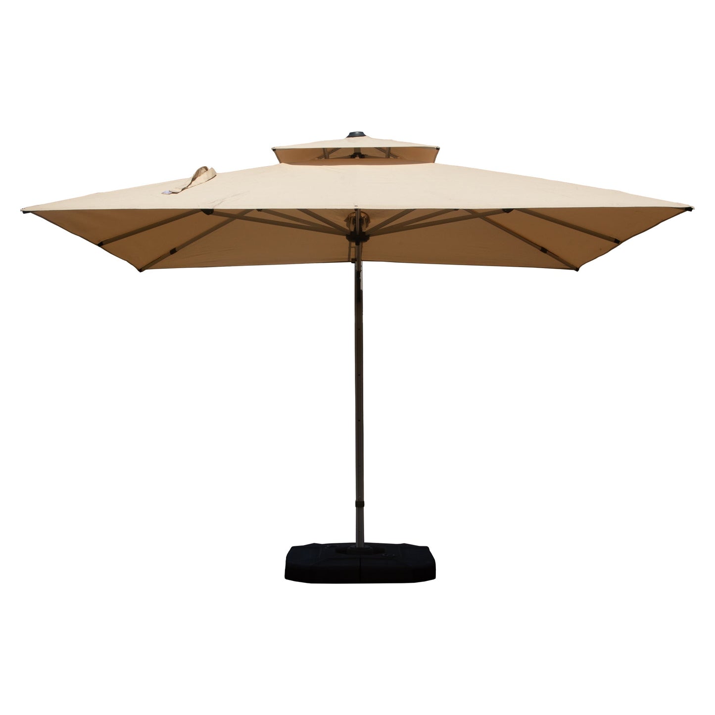 9 Ft Cantilever Patio Umbrella Tilt Aluminum Beige 360 Rotation