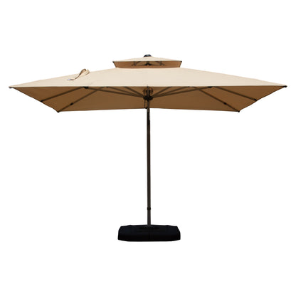 9 Ft Cantilever Patio Umbrella Tilt Aluminum Beige 360 Rotation