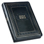 KJV Holy Bible, Giant Print Full-Size Faux Leather W/Thumb Index & Ribbon Marker, Red Letter Edition, King James Version, Black, Zipper Closure - Leather