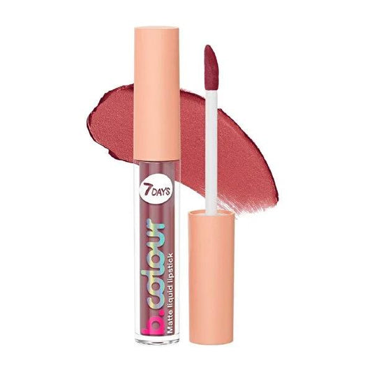 7Days B.Colour Matte Liquid Lipstick - Long Lasting Vegan Lip Color in Dusty Rose