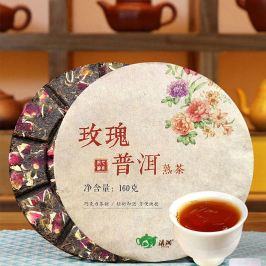 Yunnan Pu’er Double Rose Brick Tea – Compressed Tea & Gift Box Set