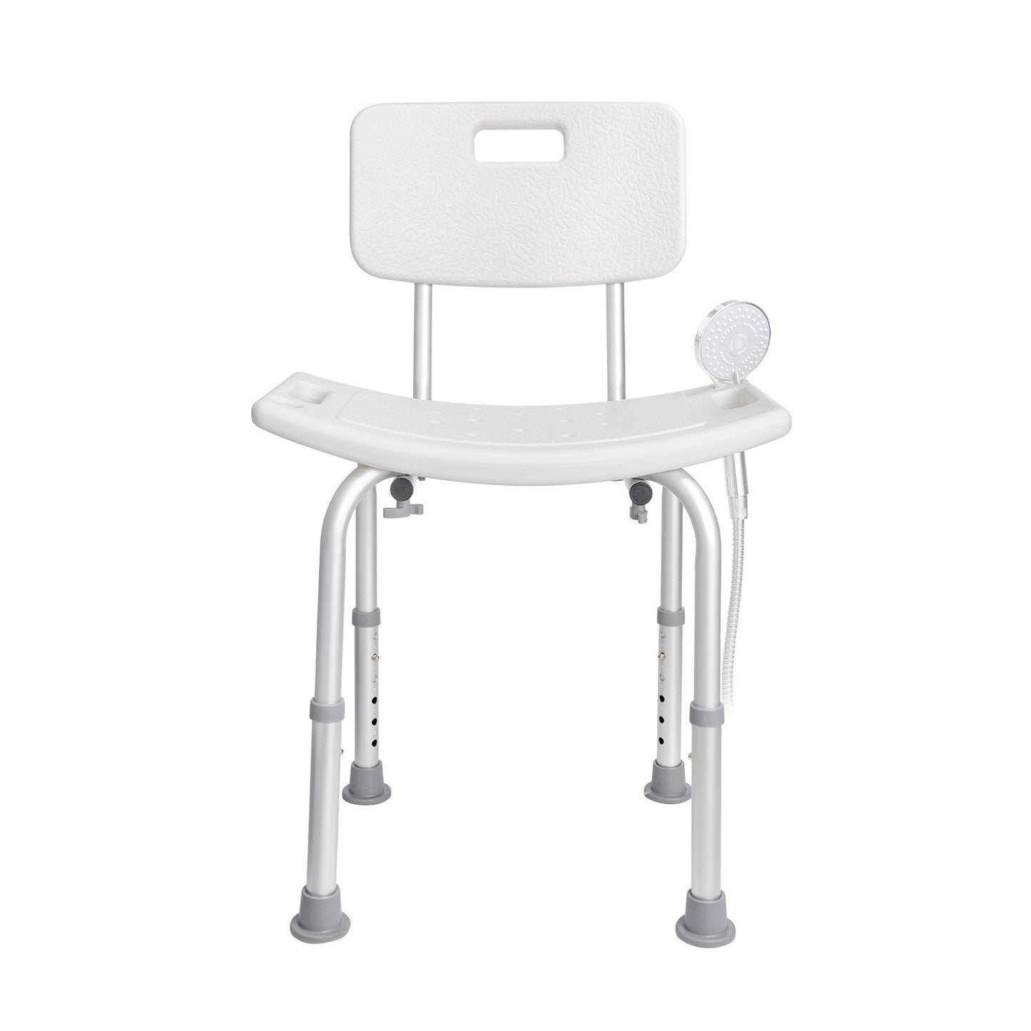 Shower Chair Aluminum 350lb Capacity Adjustable Head Rest