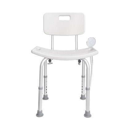 Shower Chair Aluminum 350lb Capacity Adjustable Head Rest