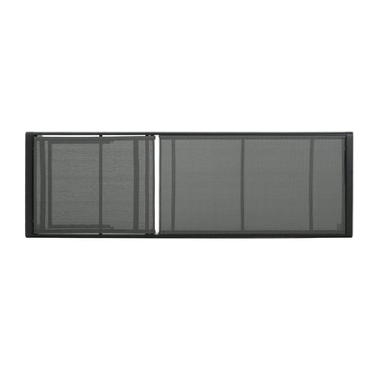 Outdoor Chaise Lounge Mesh Aluminum Black Gray Set of 2 Adjustable 77.5x25 In