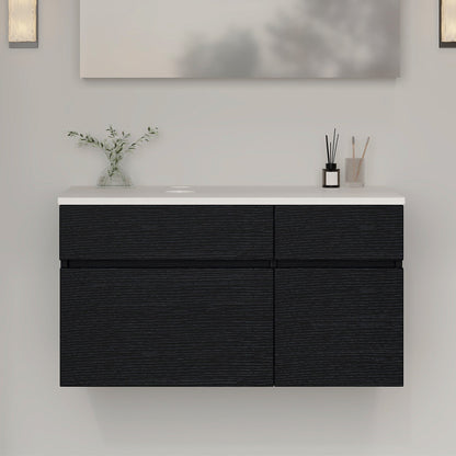 31.5' Modern Wall-Mounted Single Sink Bathroom Vanity Base Only Painted Floating
