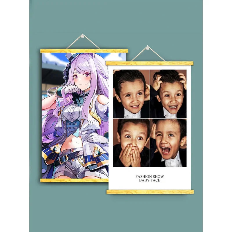 1 Piece Replica of Old Japanese Anime Canvas Art Ready to Hang with Wooden Frame| Wall Scroll Poster for Living Room Decoration