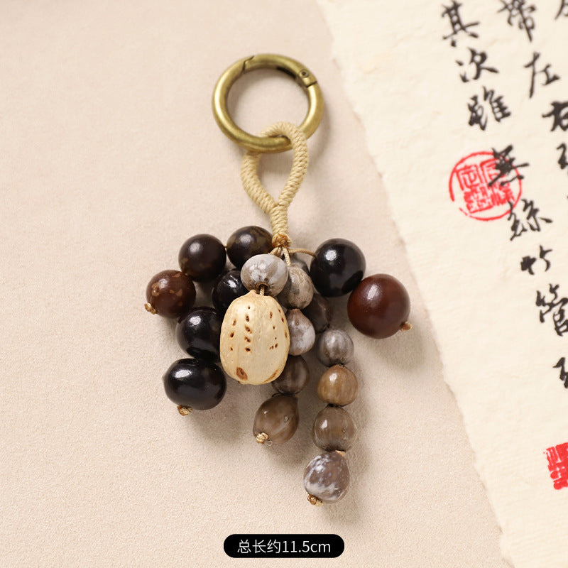 New Chinese-style Wish-Fulfillment Seed-Bead Bag Charm Keychain