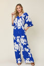 Printed Tie-Back Wide-Leg Jumpsuit