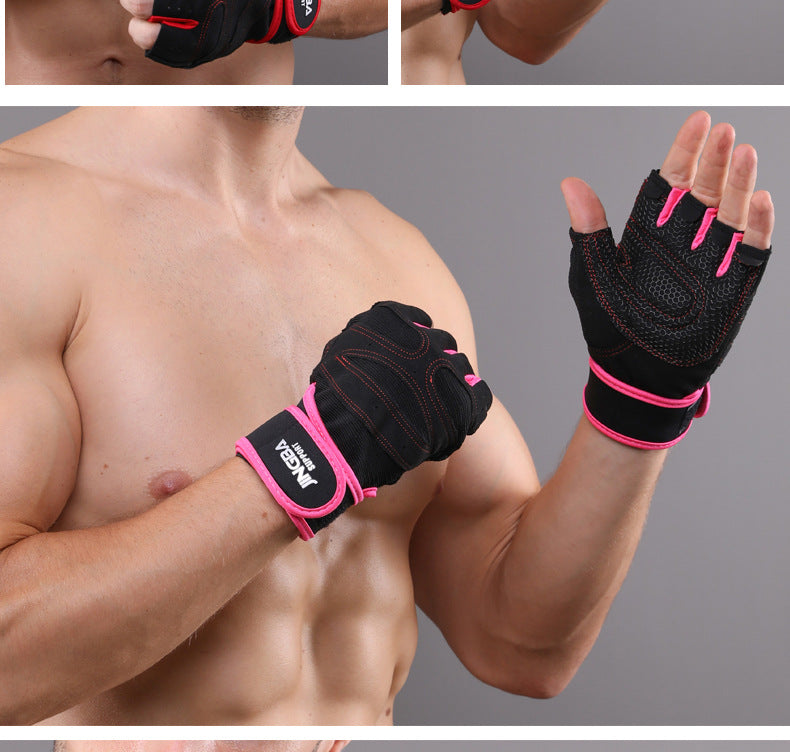 Men's Casual Cycling Outdoor Mountaineering Half Finger Gloves