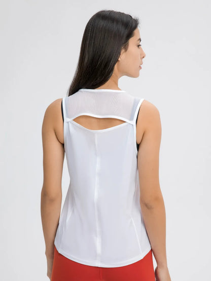 Millennia Cutout Back Round Neck Active Tank