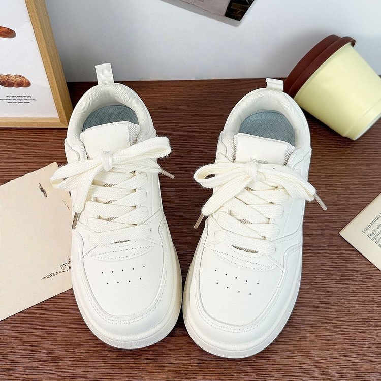 Women's White Sneakers 2026 New Style, Fashionable Versatile Platform Casual Sports Shoes