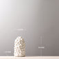 Decoration White Ceramic Vase Creative Personality Drum Bag Hollow Decoration Furnishings