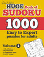 David Karn's Huge Book of Sudoku - 1000 Easy to Expert puzzles for adults, Volume 1: with solutions, 16 pt font size, 6 puzzles per page, 8.5x11" form - Paperback
