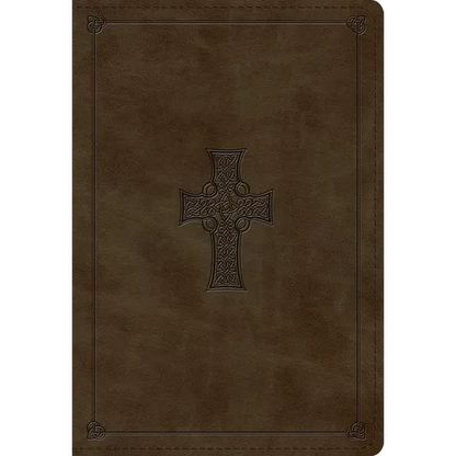 ESV Student Study Bible (Trutone, Olive, Celtic Cross Design) - Imitation Leather