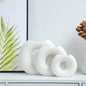 Nordic Style Simple Ceramic Vase Semicircle Creative Flower Device