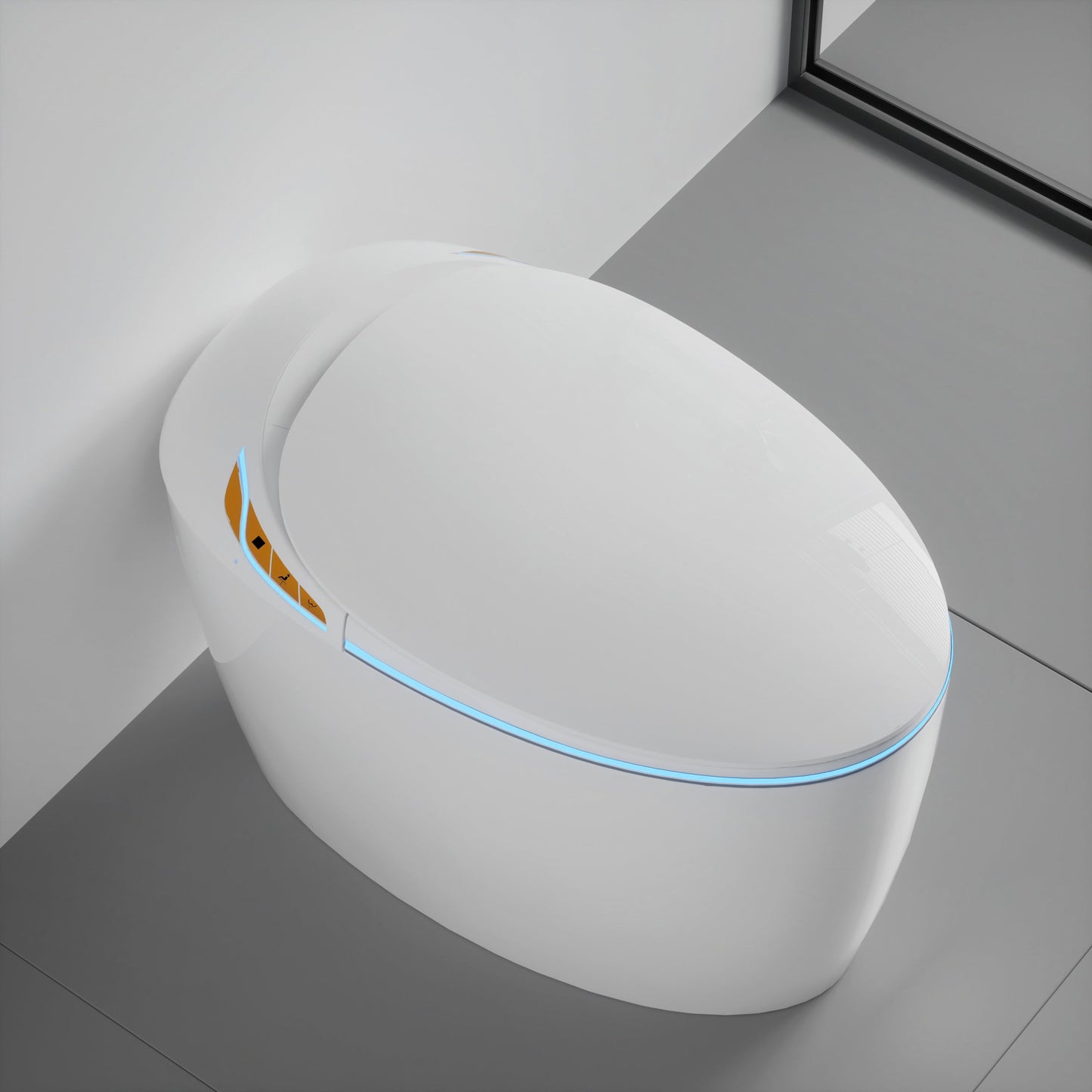 Unique Smart Toilet with Bidet Built In, Intelligent One Piece Toilet For Mod...
