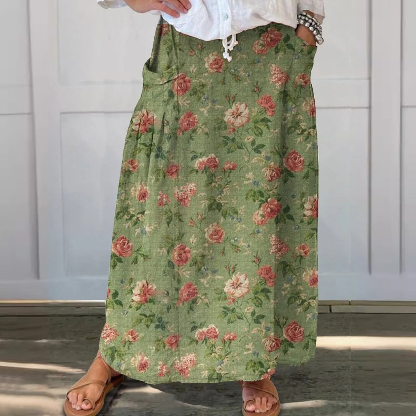 Casual Retro Floral Vacation Dress With A Sophisticated Work-appropriate Vibe