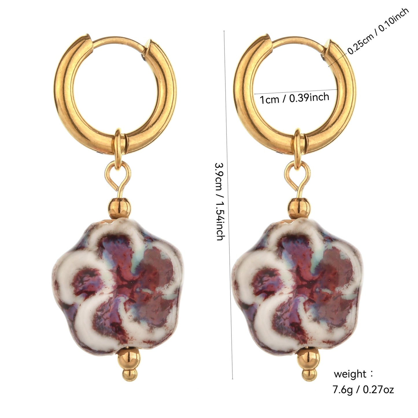 Lustrous Heart-Shaped Stainless Steel Earrings For Women