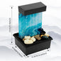 Tabletop Fountain Decor Water Landscape Ornament Attract Wealth Relax Zen Meditation for Table Office Home Bedroom Art Adornment