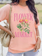 FLOWER MARKET Graphic Crewneck T Shirt