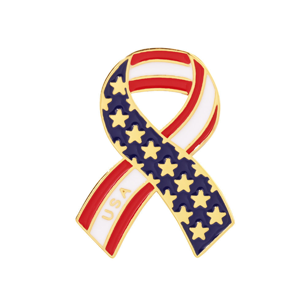 Independence Day-themed Metal Brooch Badge
