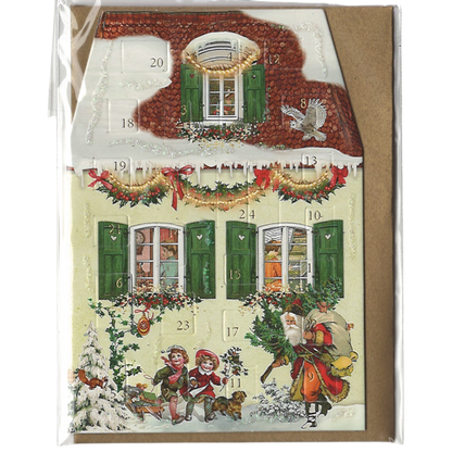 Miniature Advent Card - The Carolers' House