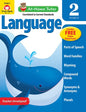 Language Skills, Grade 2 Workbook: At-Home Tutor, Nouns, Verbs, Adjectives, Parts of Speech, Word Families - Paperback