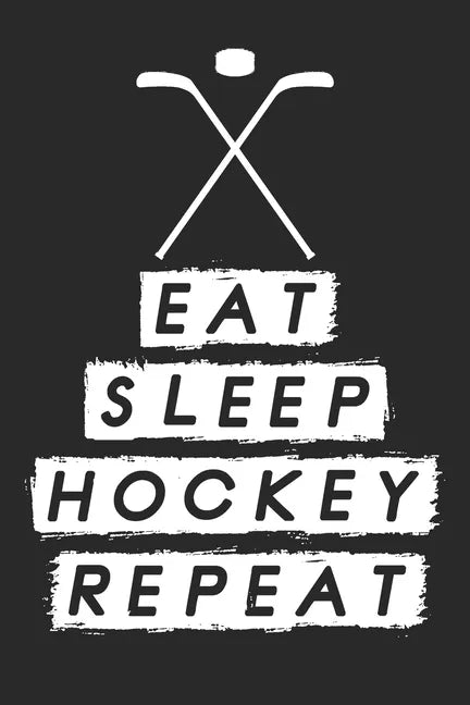 Eat Sleep Hockey Repeat: Dot Grid Notebook (6x9 inches) with 120 Pages - Paperback