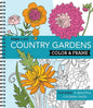 Color & Frame - Country Gardens (Adult Coloring Book) - Spiral