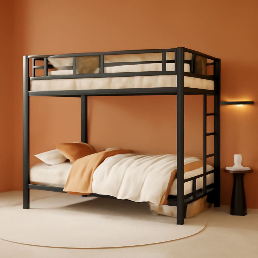 Loft Bunk Bed Twin Over Twin With Ladder And Guardrails