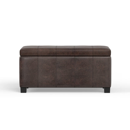 Dover - Storage Ottoman Bench - Distressed Brown