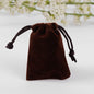 Flannel Drawstring Jewelry Solid Drawstring Pocket