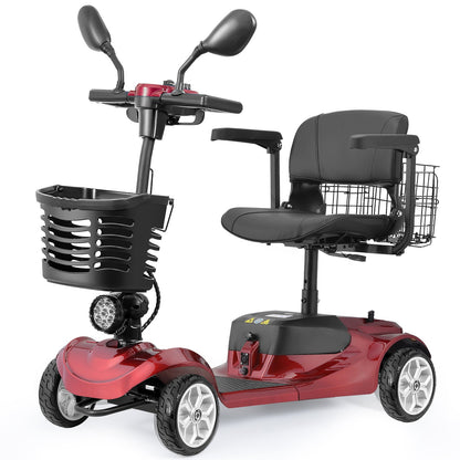 Mobility Scooter 4-Wheel Folding 350W Front Basket