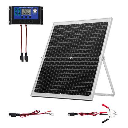 30W 12V Solar Battery Trickle Charger, MPPT Controller, IP67, Car Boat RV