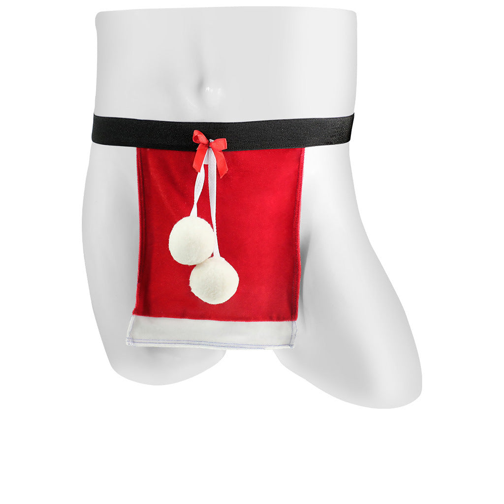 Men's Shy Cloth T Pants Christmas Ball Thong